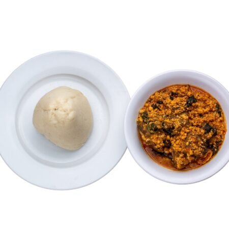 Pounded Yam with Egusi Soup